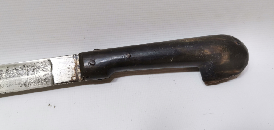 SAPI ŞAŞKA FORMUNDA YAPILMIŞ OSMANLI DÖNEMİ ÖZEL YAPIM SUBAY KILICI