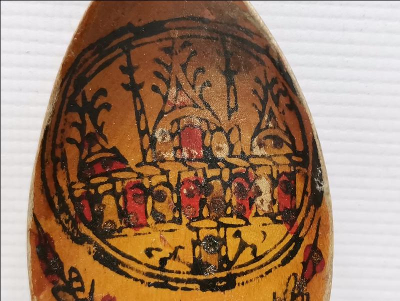 ÜZERİ OSMANLICA YAZILI AHŞAP KAŞIK 