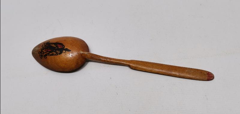 ÜZERİ OSMANLICA YAZILI AHŞAP KAŞIK 