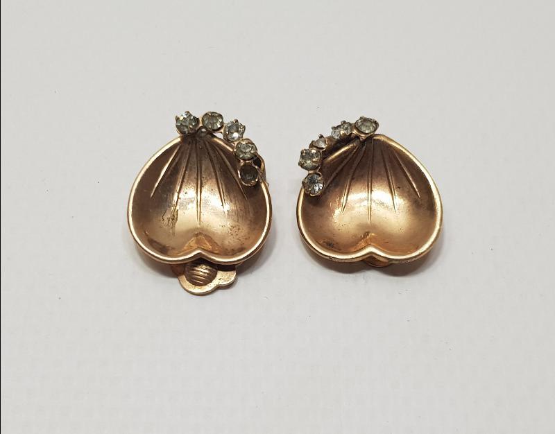 ANTİKA KALP FORMLU ALTIN KAPLAMA KÜPE