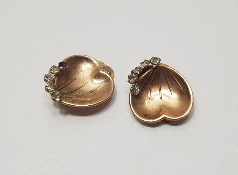 ANTİKA KALP FORMLU ALTIN KAPLAMA KÜPE