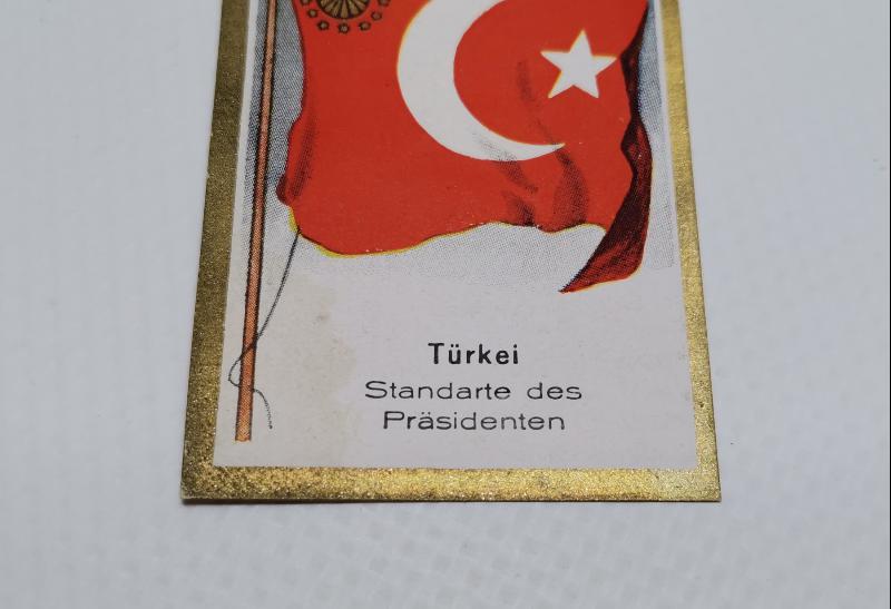 CUMHURİYET İLK DÖNEM CUMHURBAŞKANLIĞI BAYRAKLI ÇİKOLATA KARTI