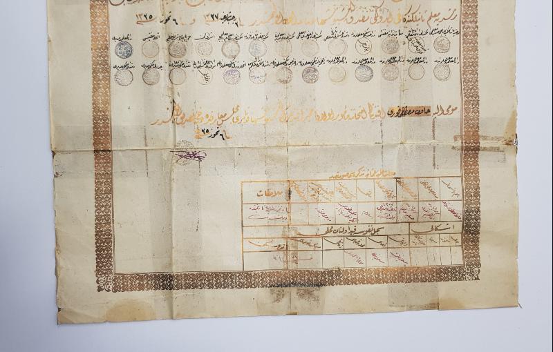 OSMANLI DEVLET ARMALI VE ALTIN YALDIZLI NADİR ÖĞRETMEN DİPLOMASI