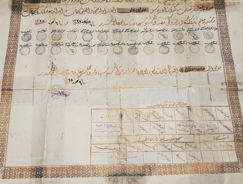 OSMANLI DEVLET ARMALI VE ALTIN YALDIZLI NADİR ÖĞRETMEN DİPLOMASI