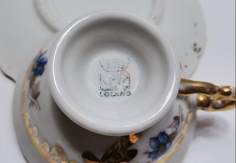 OSMANLI DÖNEMİ KPM MARKA ALTIN YALDIZLI ANTİKA FİNCAN