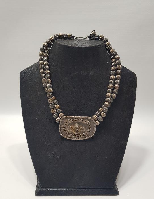 OSMANLI DÖNEMİ RUM İŞİ HIRİSTİYAN MELEK RESİMLİ GÜMÜŞ KOLYE