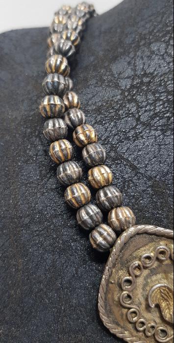 OSMANLI DÖNEMİ RUM İŞİ HIRİSTİYAN MELEK RESİMLİ GÜMÜŞ KOLYE