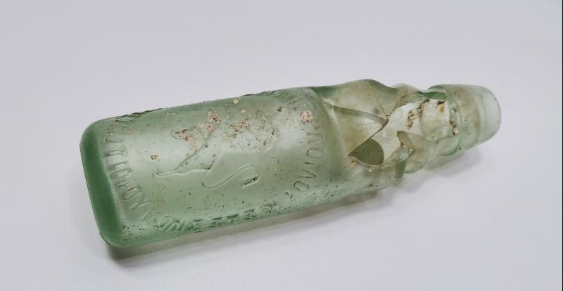 OSMANLICA VE RUMCA YAZILI MİRLİOĞLU GAZOZ ŞİŞESİ - ÇOK NADİR