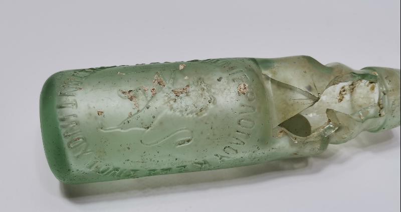 OSMANLICA VE RUMCA YAZILI MİRLİOĞLU GAZOZ ŞİŞESİ - ÇOK NADİR