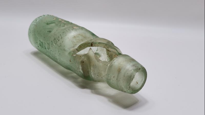 OSMANLICA VE RUMCA YAZILI MİRLİOĞLU GAZOZ ŞİŞESİ - ÇOK NADİR