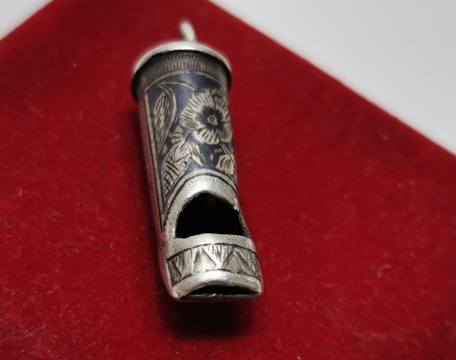 OSMANLI DÖNEMİ ÇOK NADİR SAVATLI GÜMÜŞ DÜDÜK