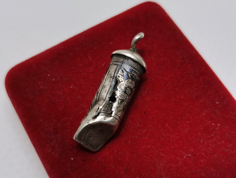 OSMANLI DÖNEMİ ÇOK NADİR SAVATLI GÜMÜŞ DÜDÜK