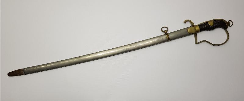 OSMANLI DÖNEMİ H. MIGUIRDITCHIAN İMZALI AY YILDIZ VE SANCAK GRAVÜRLÜ TOPÇU KILICI