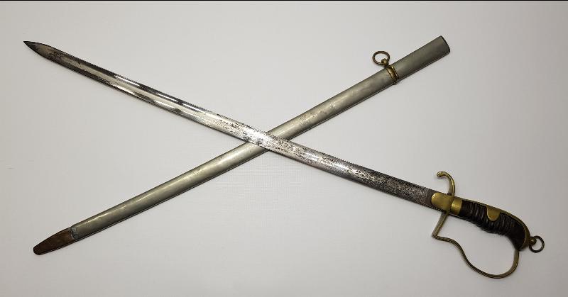 OSMANLI DÖNEMİ H. MIGUIRDITCHIAN İMZALI AY YILDIZ VE SANCAK GRAVÜRLÜ TOPÇU KILICI