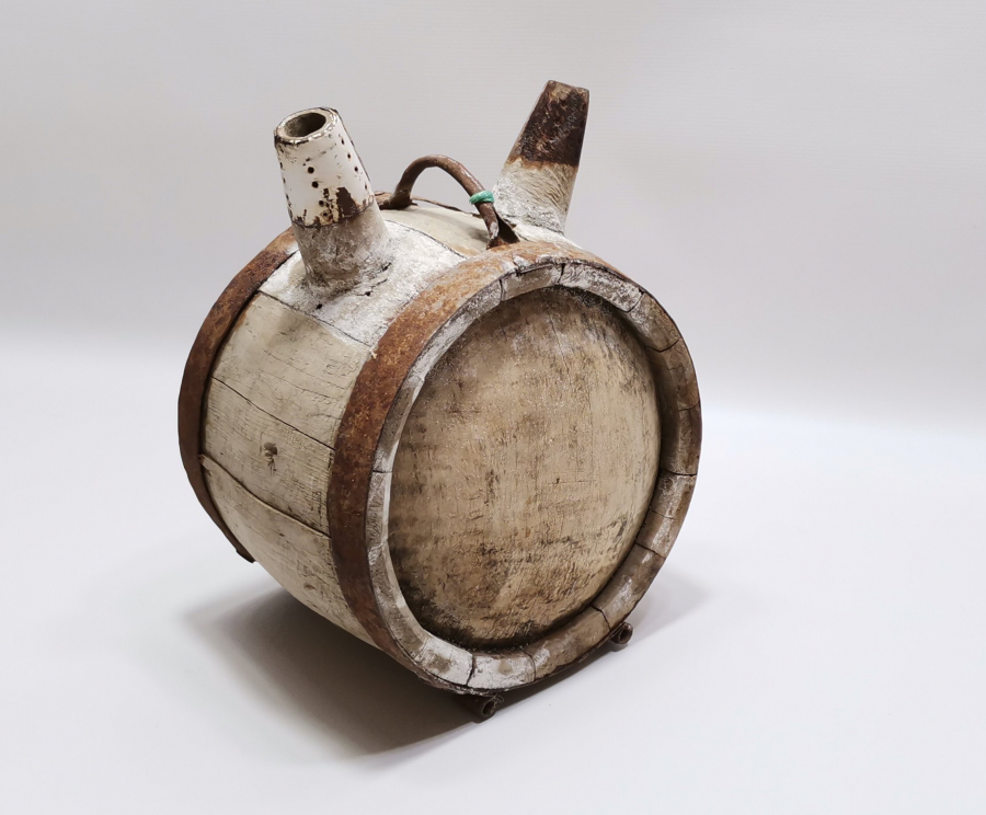 OSMANLI DÖNEMİ NADİR FORMDA AHŞAP ZEMZEM MATARASI