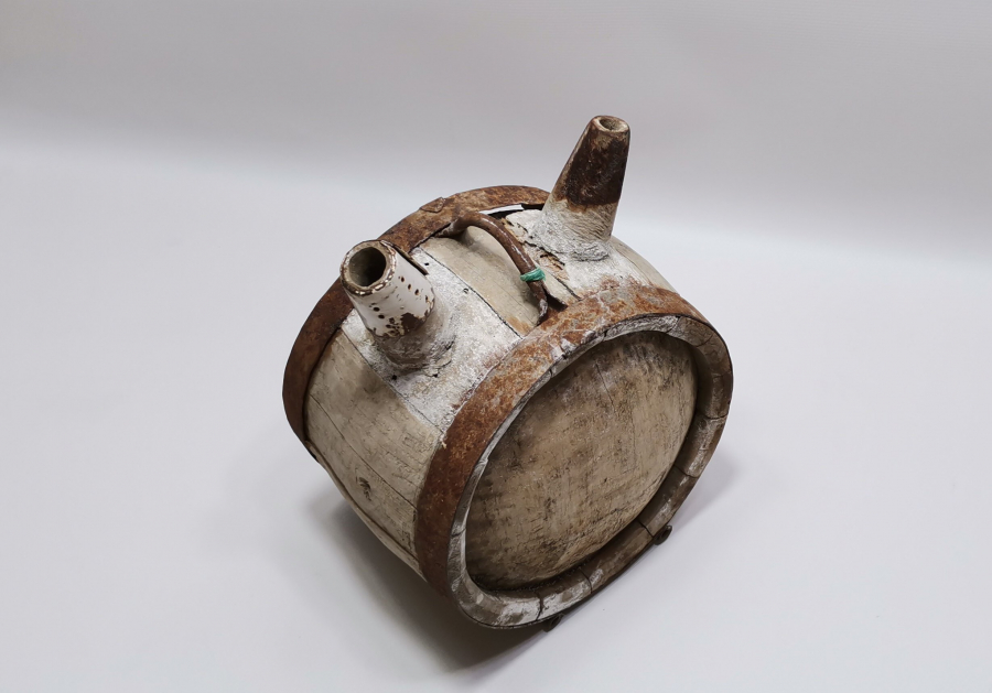 OSMANLI DÖNEMİ NADİR FORMDA AHŞAP ZEMZEM MATARASI