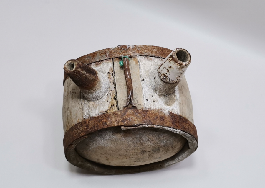 OSMANLI DÖNEMİ NADİR FORMDA AHŞAP ZEMZEM MATARASI