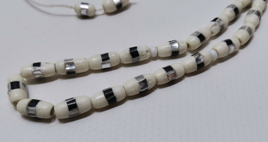 KEMİK ÜZERİ SEDEF ÇAKMA İŞÇİLİKLİ TESPİH