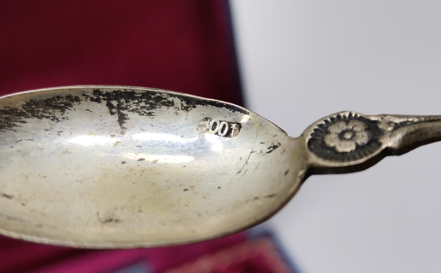 ORJNAL KUTUSUNDA MİNELİ GÜMÜŞ ÇAY KAŞIĞI TAKIMI