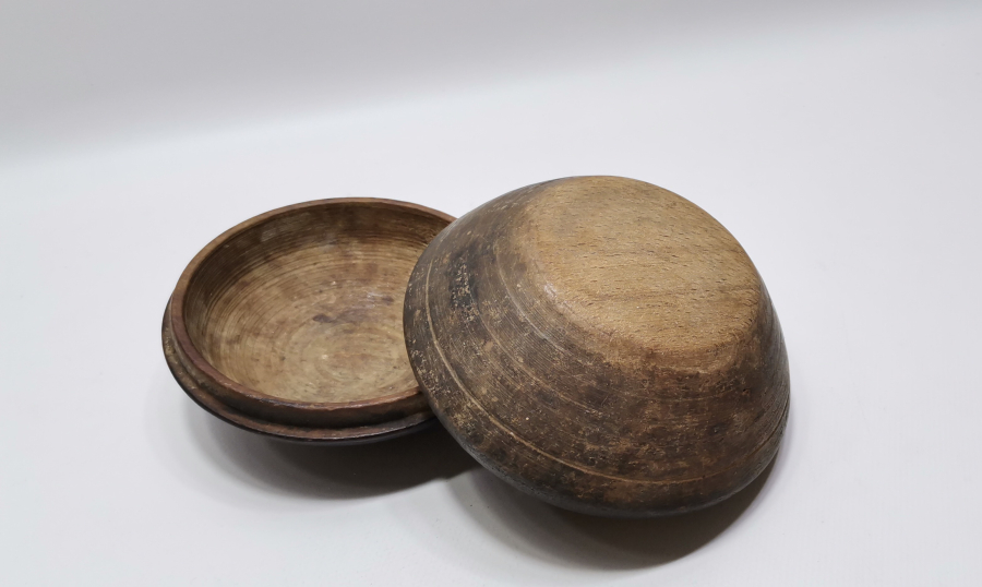 OSMANLI DÖNEMİ AFİYET OLSUN YAZILI VE AY YILDIZLI NADİR FORMDA AHŞAP KAHVE KUTUSU