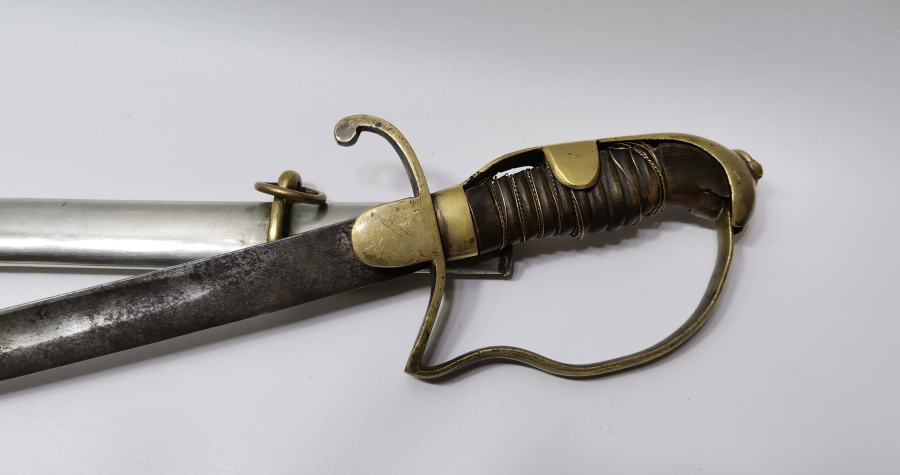 OSMANLI DÖNEMİ MÜSLÜMAN USTA DAMGALI ÇOK NADİR ÖZEL YAPIM SUBAY KILICI