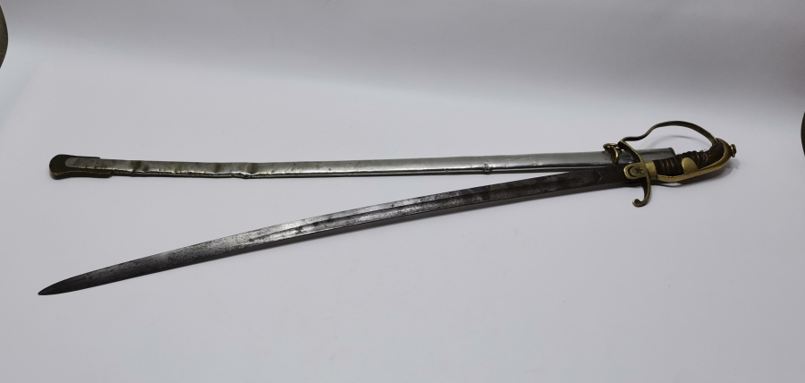 OSMANLI DÖNEMİ MÜSLÜMAN USTA DAMGALI ÇOK NADİR ÖZEL YAPIM SUBAY KILICI