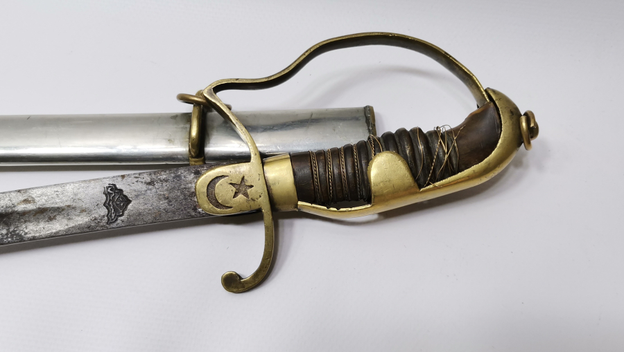 OSMANLI DÖNEMİ MÜSLÜMAN USTA DAMGALI ÇOK NADİR ÖZEL YAPIM SUBAY KILICI