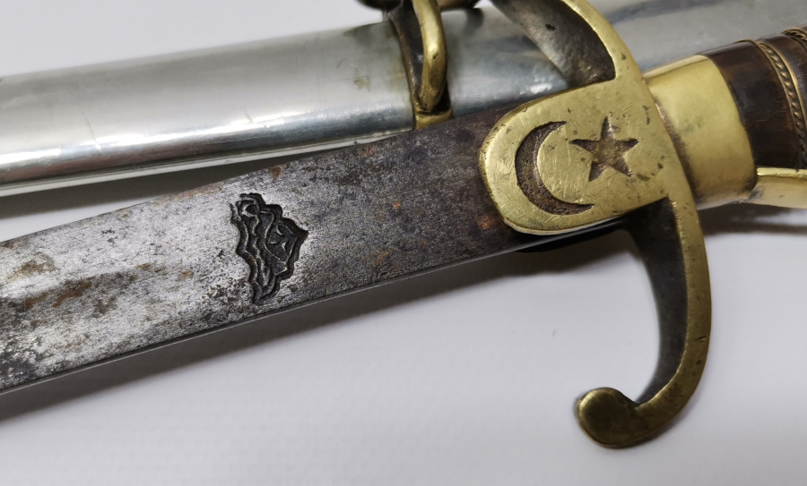 OSMANLI DÖNEMİ MÜSLÜMAN USTA DAMGALI ÇOK NADİR ÖZEL YAPIM SUBAY KILICI