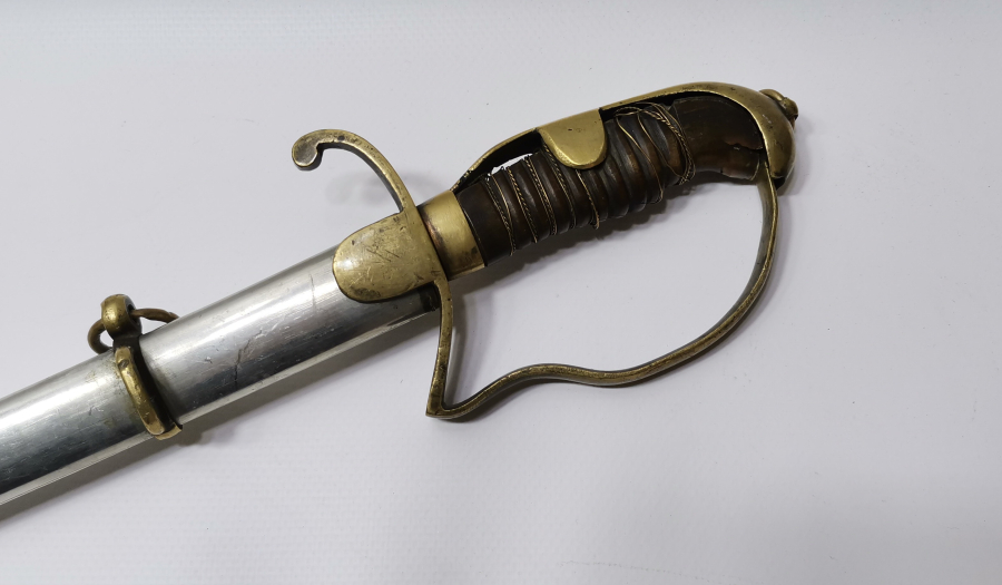 OSMANLI DÖNEMİ MÜSLÜMAN USTA DAMGALI ÇOK NADİR ÖZEL YAPIM SUBAY KILICI