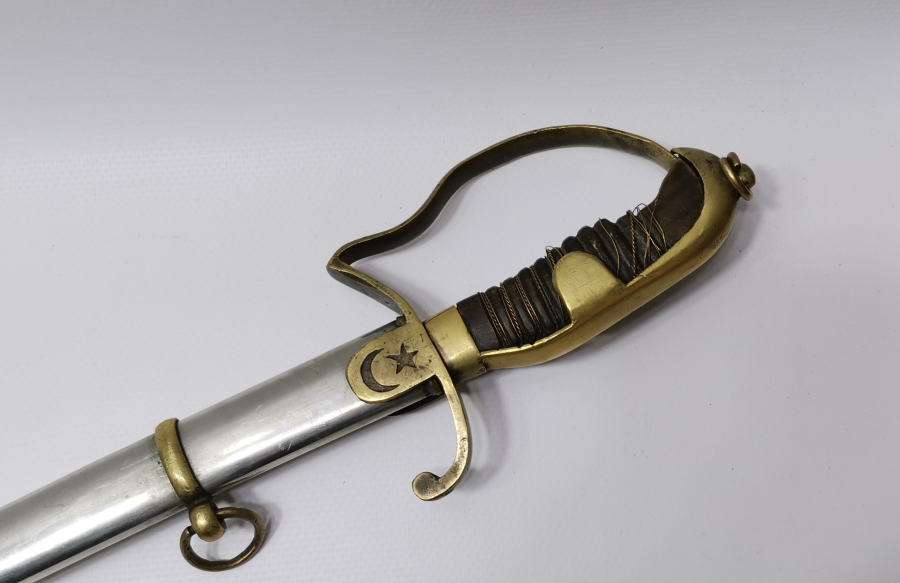 OSMANLI DÖNEMİ MÜSLÜMAN USTA DAMGALI ÇOK NADİR ÖZEL YAPIM SUBAY KILICI