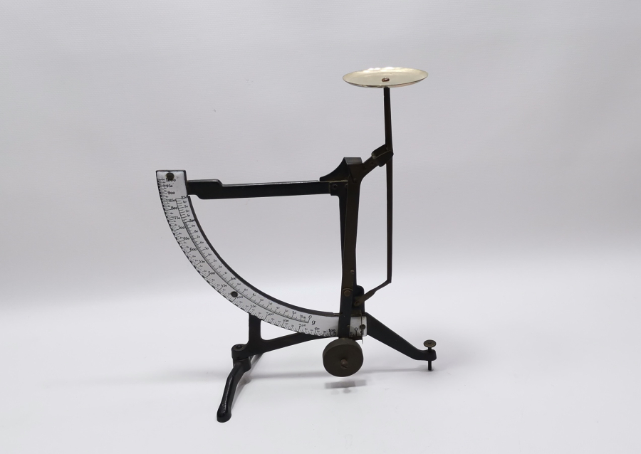 PORSELEN KADRANLI ANTİKA POSTA TERAZİSİ - MEKTUP TERAZİSİ