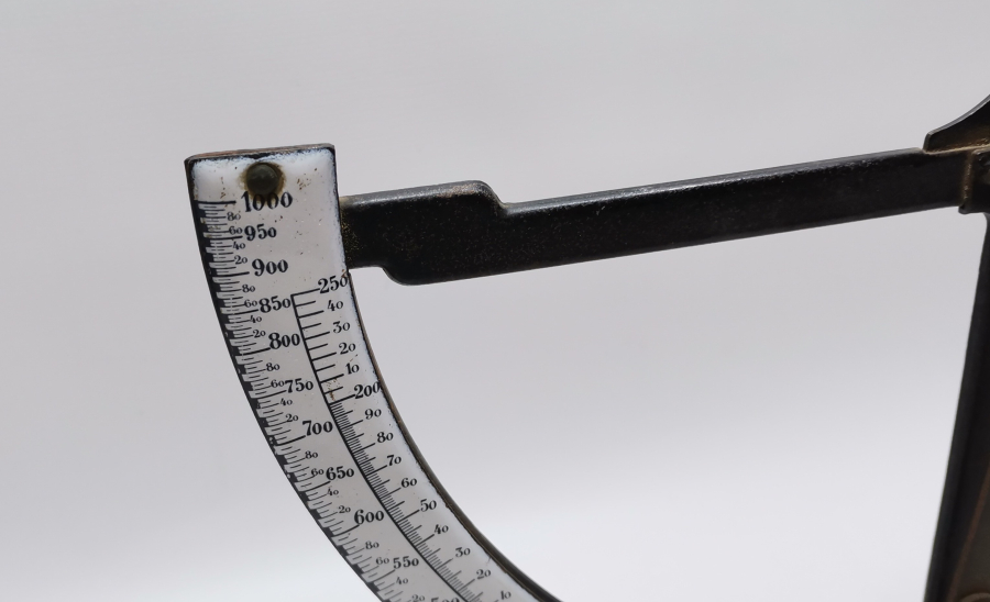 PORSELEN KADRANLI ANTİKA POSTA TERAZİSİ - MEKTUP TERAZİSİ