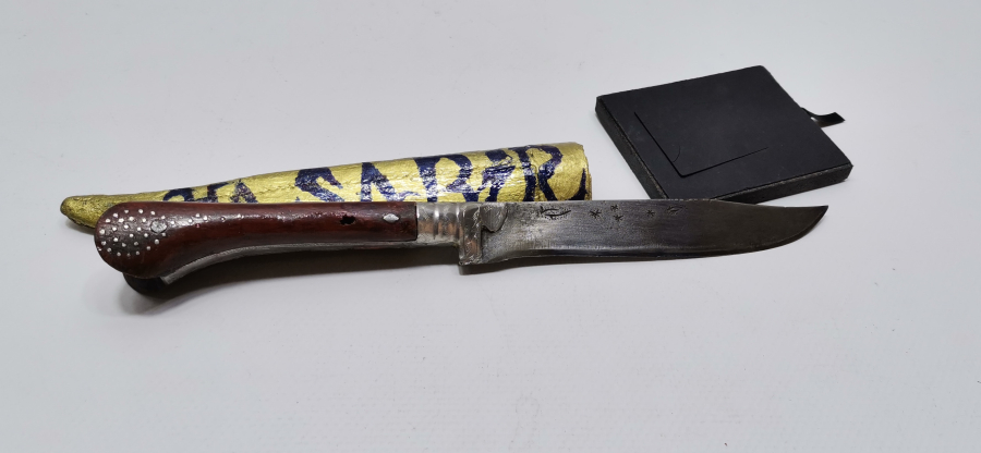 ÜZERİNDE OSMANLICA ALİ YAZILI OSMANLI DÖNEMİ NADİR BABAKALE KAMASI