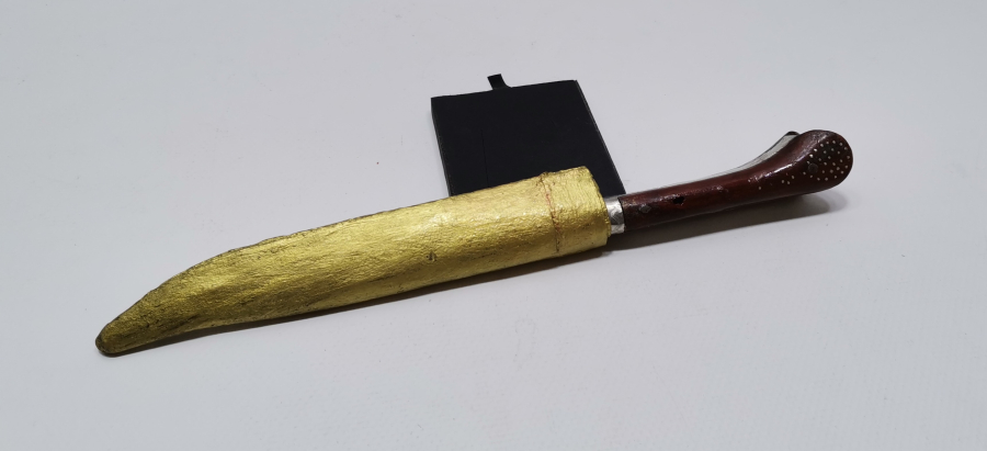 ÜZERİNDE OSMANLICA ALİ YAZILI OSMANLI DÖNEMİ NADİR BABAKALE KAMASI