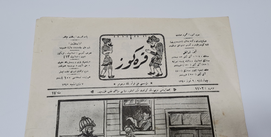 1925 TARİHLİ OSMANLICA YAZILI KARAGÖZ MİZAH DERGİSİ