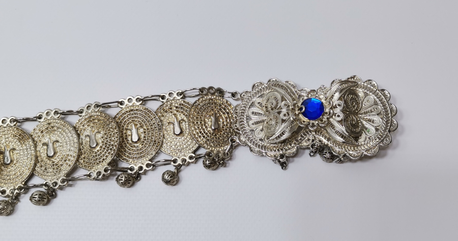 GÜMÜŞ KAPLAMA ANTİKA GELİN KEMERİ