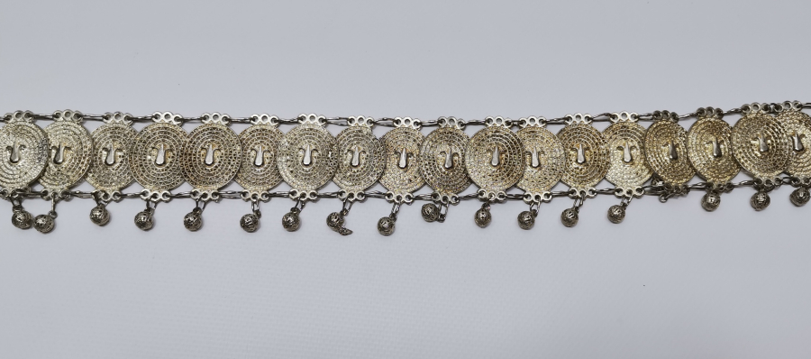 GÜMÜŞ KAPLAMA ANTİKA GELİN KEMERİ