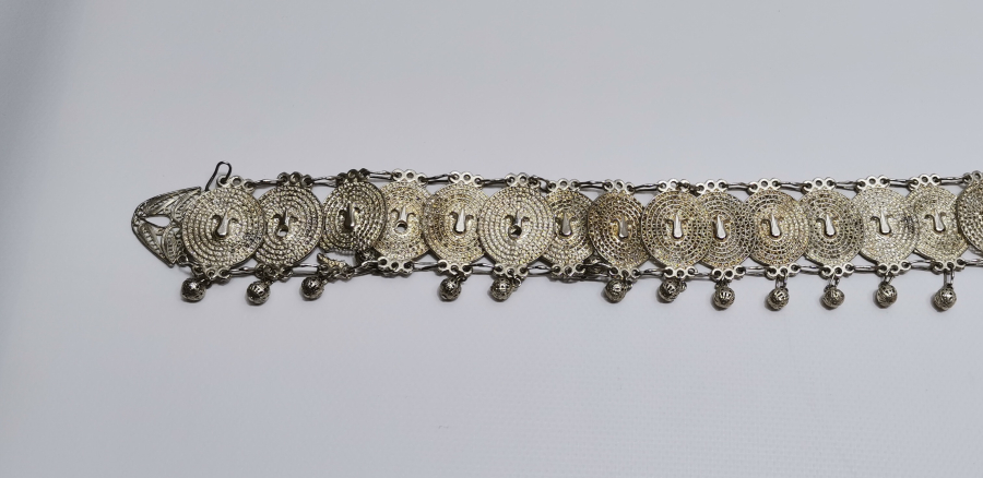 GÜMÜŞ KAPLAMA ANTİKA GELİN KEMERİ