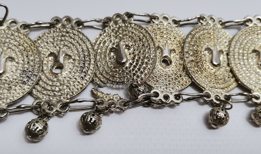 GÜMÜŞ KAPLAMA ANTİKA GELİN KEMERİ