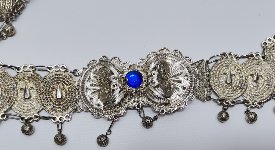 GÜMÜŞ KAPLAMA ANTİKA GELİN KEMERİ