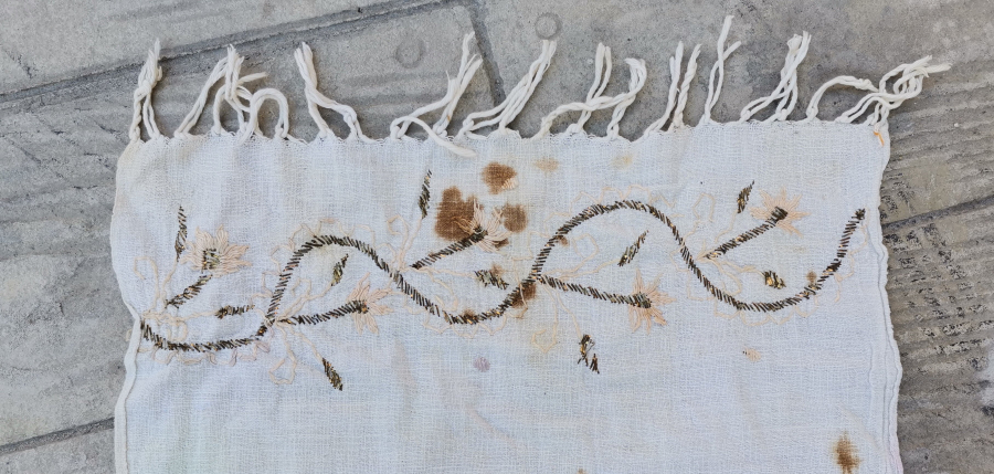 OSMANLI DÖNEMİ DEV BOYDA TELKIRMA İŞÇİLİKLİ GELİN UÇKURU