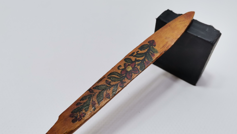 OSMANLI DÖNEMİ KÖK BOYALI TAHTA KAŞIK