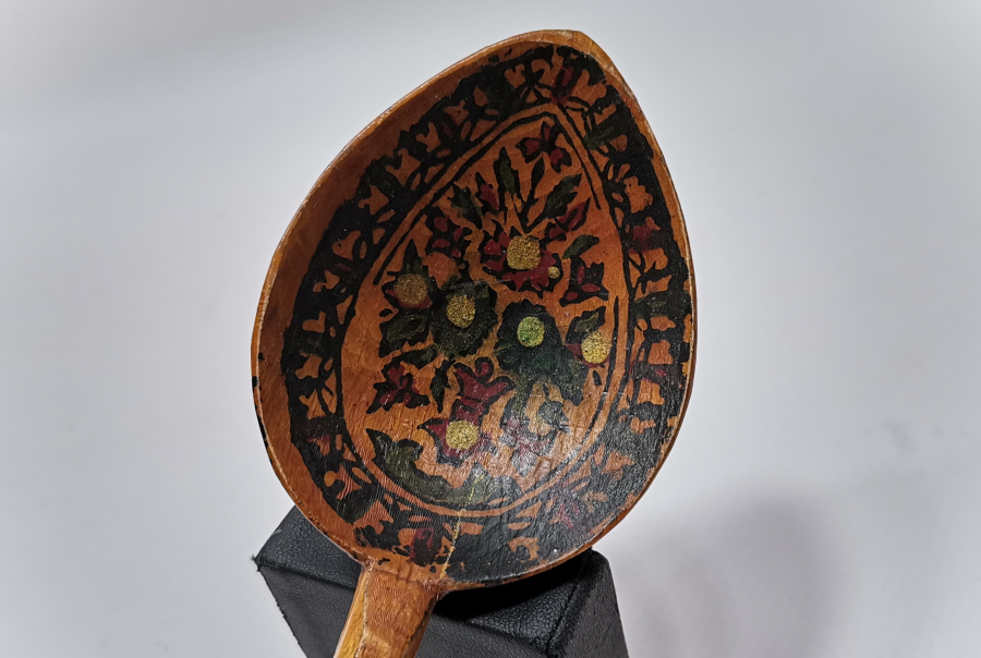 OSMANLI DÖNEMİ KÖK BOYALI TAHTA KAŞIK