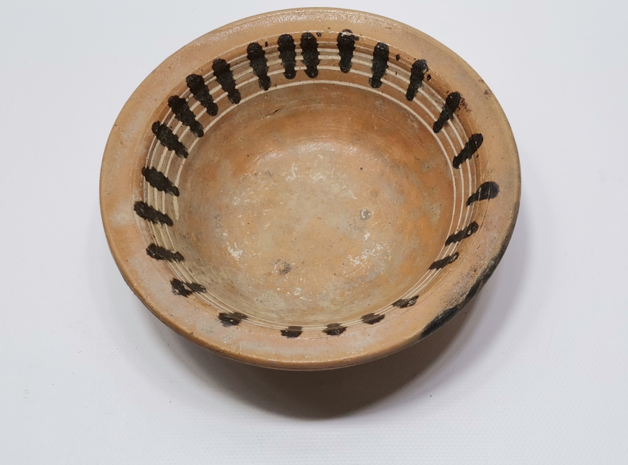 OSMANLI DÖNEMİ SIRLI KINIK TABAK - KASE