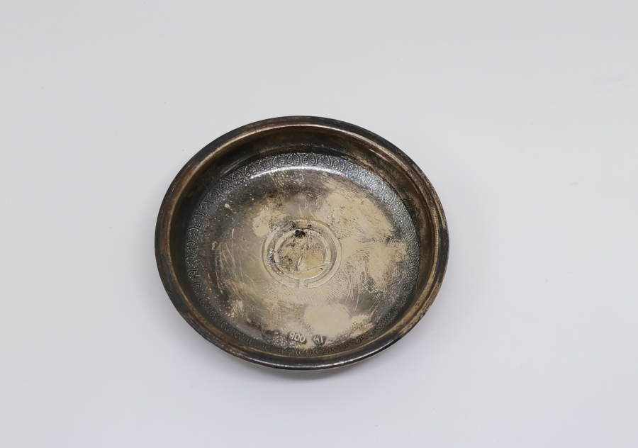 ANTİKA GÜMÜŞ KINA TASI