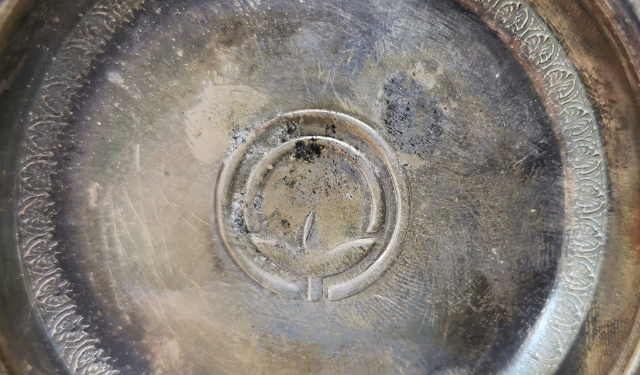 ANTİKA GÜMÜŞ KINA TASI