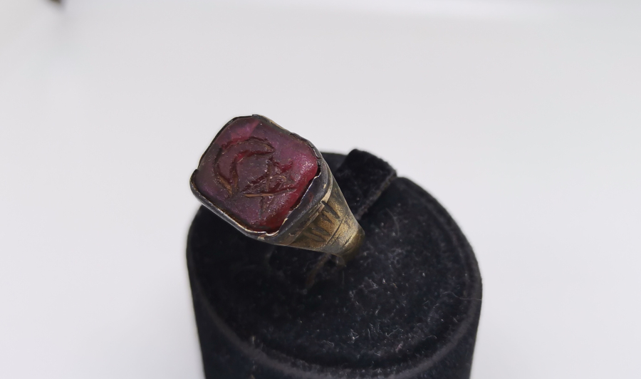 KANTAŞI ÜZERİ AY AY YILDIZLI OSMANLI YÜZÜK