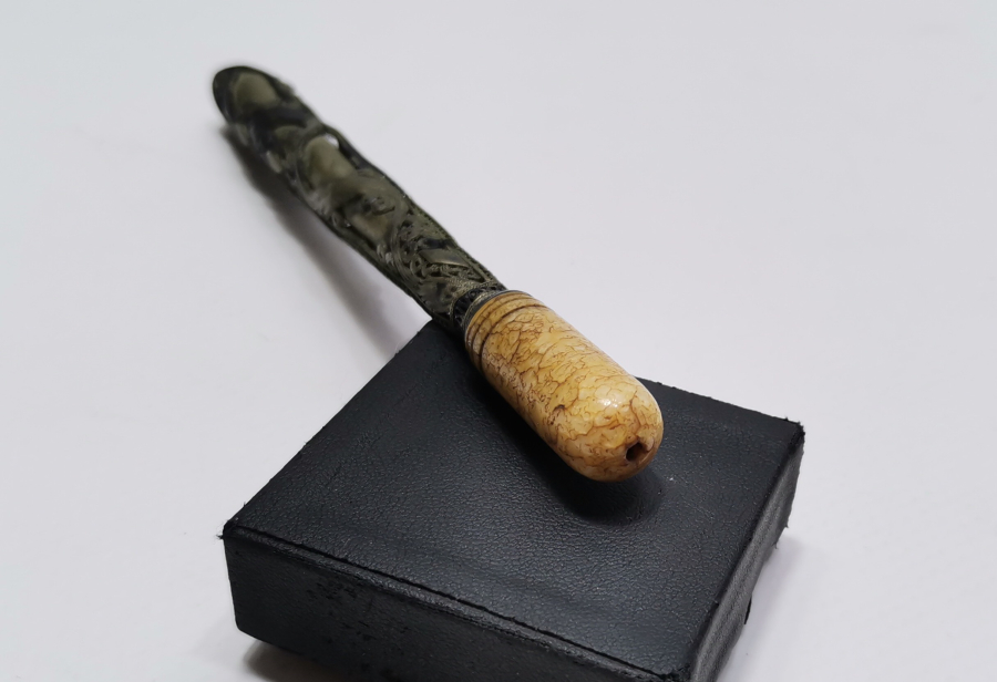 OSMANLI DÖNEMİ MORS DİŞİ EMZİKLİ AĞA İŞİ SİGARA  AĞIZLIĞI