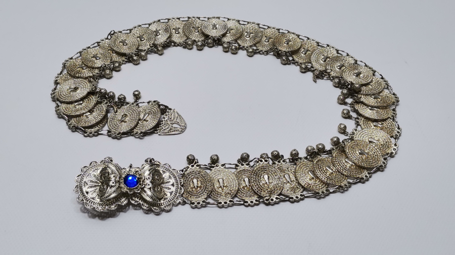 GÜMÜŞ KAPLAMA ANTİKA GELİN KEMERİ