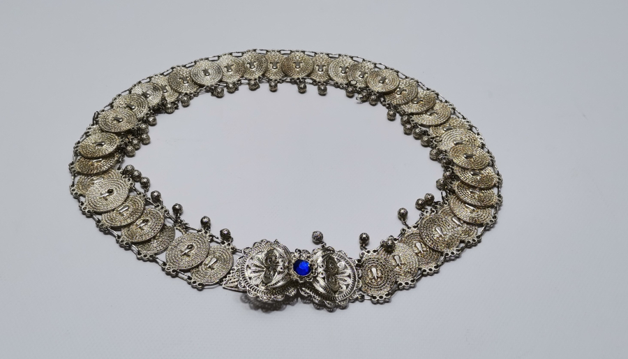 GÜMÜŞ KAPLAMA ANTİKA GELİN KEMERİ